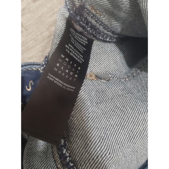 White House Black Market The Skinny Ankle Dark Wash Denim Blue Jeans | Size 2 - Picture 8 of 9